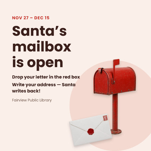 Santa’s mailbox at the library