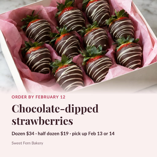 Chocolate-dipped strawberries pre-order