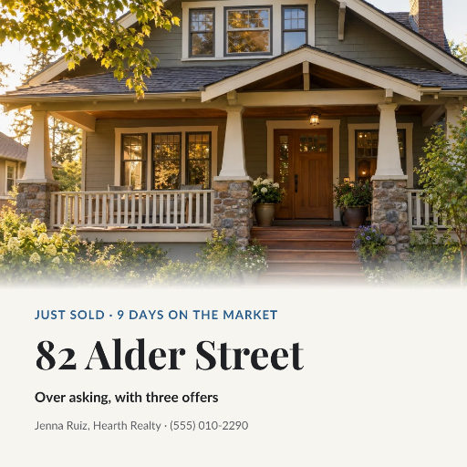 Just sold realtor post