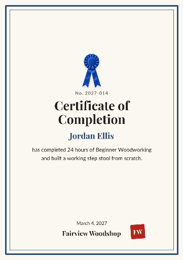 Certificate of completion