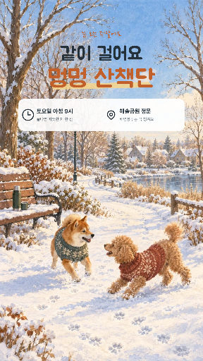 반려견 겨울 산책 모임