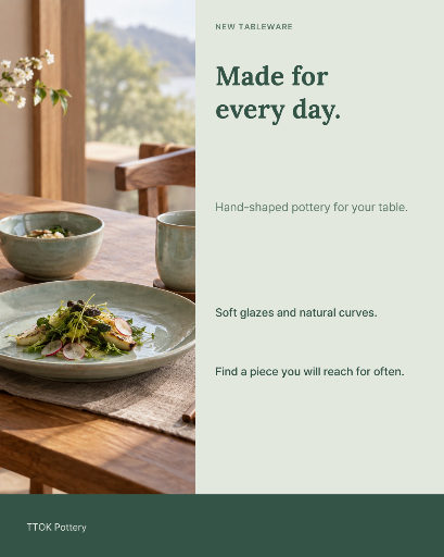 Handmade ceramic tableware