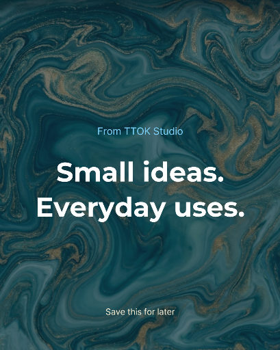 Everyday ideas on a teal marbled background