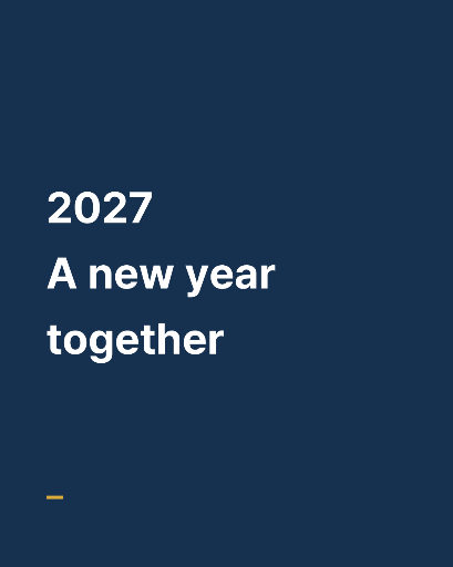 Six-page New Year thank-you carousel