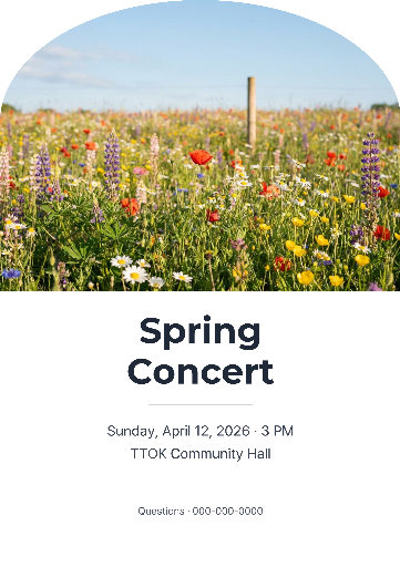 Spring community concert poster