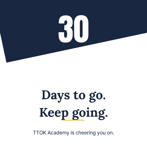 Thirty-day exam countdown square