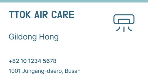 Air conditioning service business card