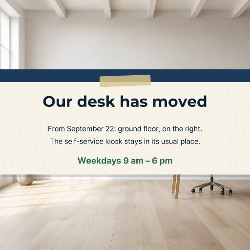 Service desk relocation notice