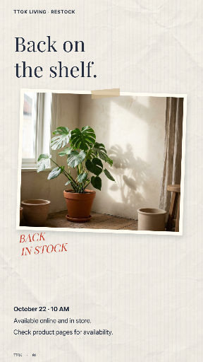 Botanical restock announcement