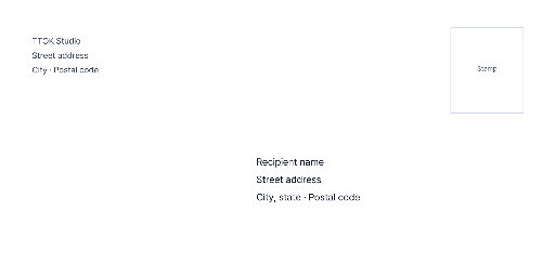 Long envelope address layout