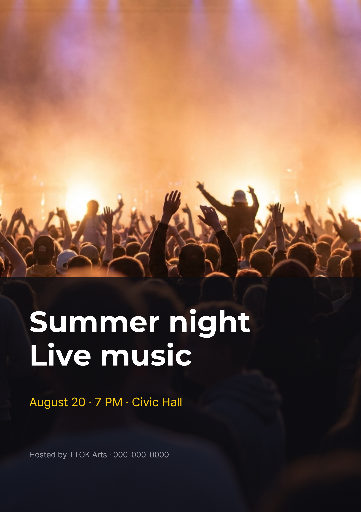 Summer live music concert poster