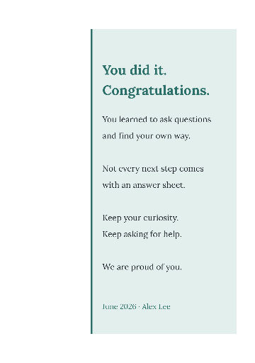 Graduation letter to students