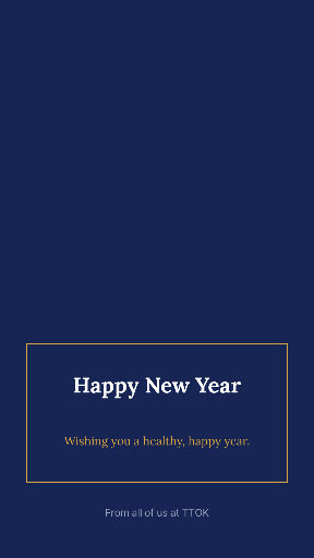 Navy and gold New Year greeting story