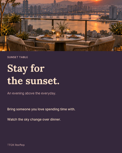Rooftop sunset reservations
