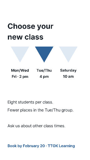 Choose your new class