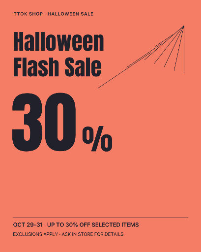 Halloween flash sale poster