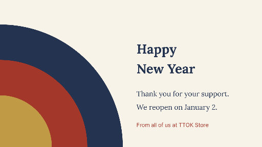 New Year greeting with opening date