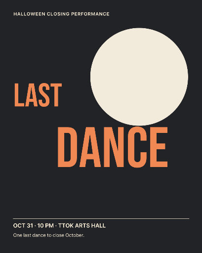 Halloween closing performance poster