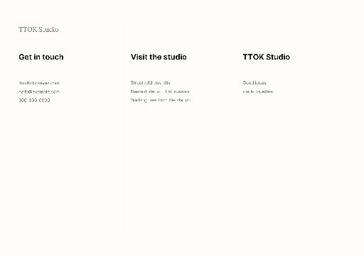 Independent design studio trifold brochure