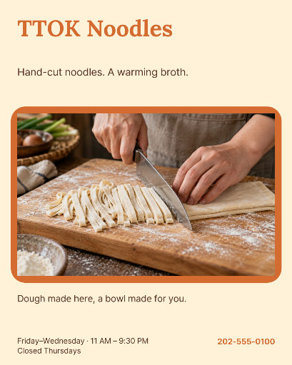 Hand-cut noodle restaurant introduction