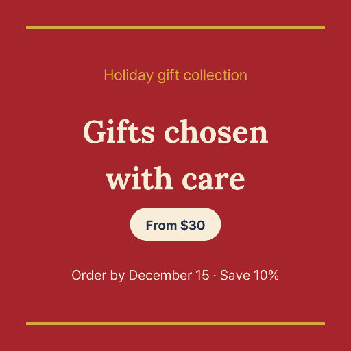 Holiday gift set preorder card
