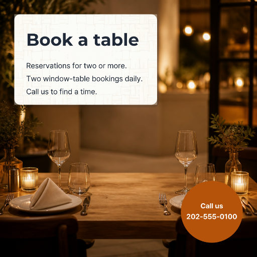 Table reservation notice