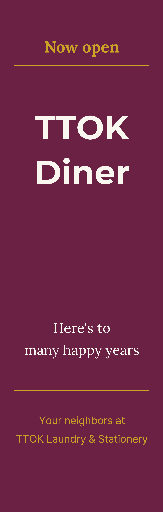 Restaurant opening congratulations banner