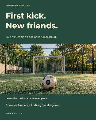 Women's beginner futsal group