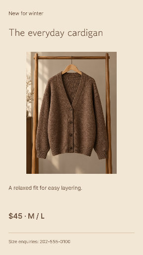 Everyday cardigan product story