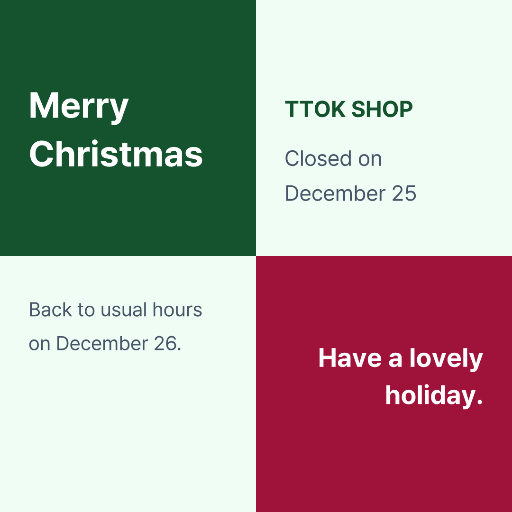 Christmas shop closure notice