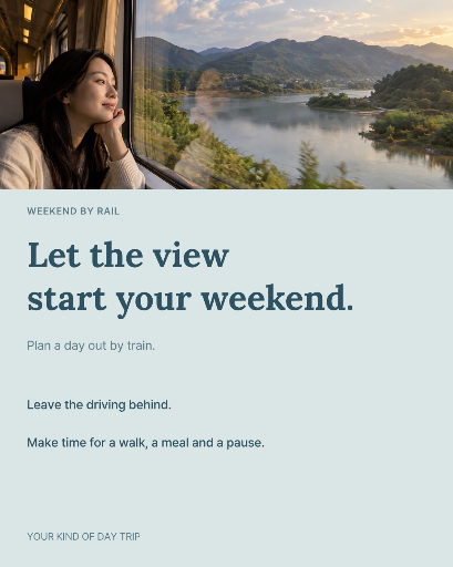 Weekend day trip by train