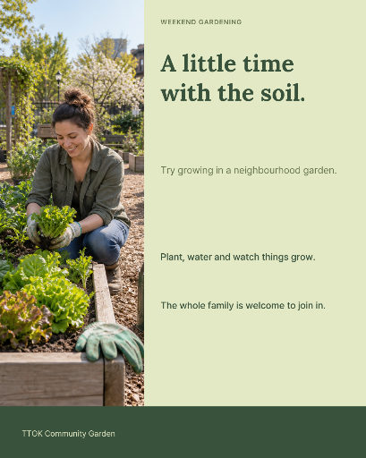 Weekend community gardening experience
