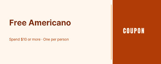 Free Americano cafe voucher