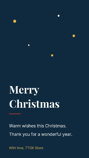 Starry navy Christmas greeting story