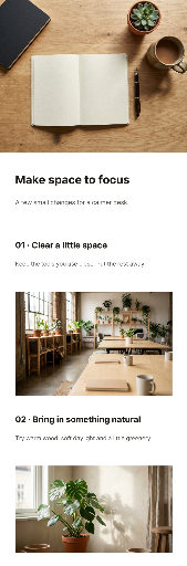 Workspace ideas long photo guide