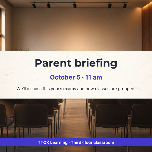 Parent information session