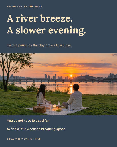 Riverside evening picnic