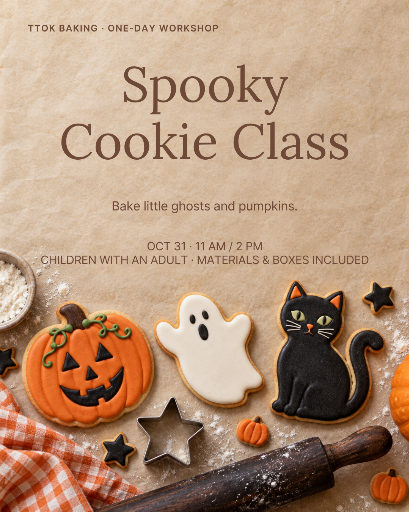 Halloween cookie workshop poster