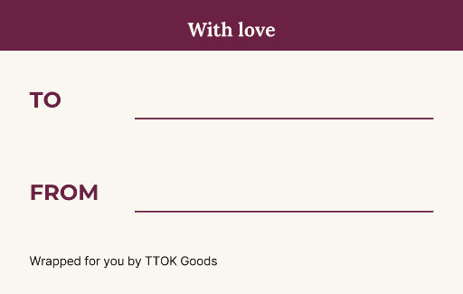 With love gift label