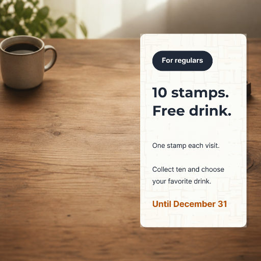 Coffee loyalty reward announcement