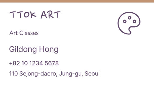 Art class business card