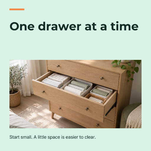 One drawer at a time home organization carousel