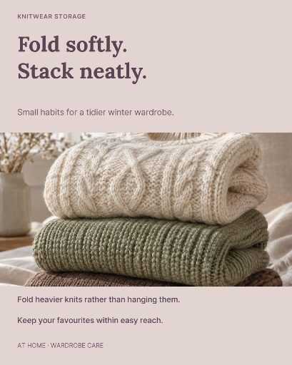 Winter knitwear storage guide