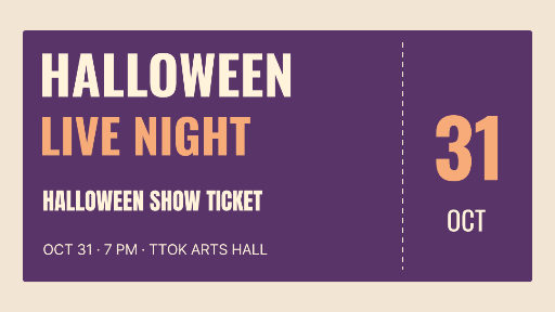 Halloween live show ticket