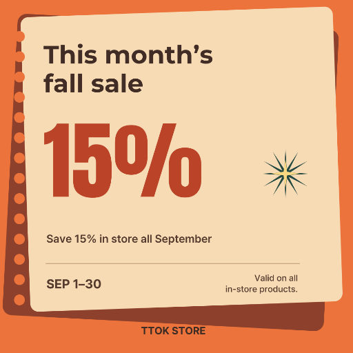 Fall sale coupon with paper layers