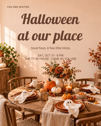 Halloween house party invitation