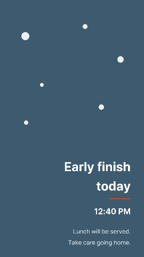 Snow day early dismissal story