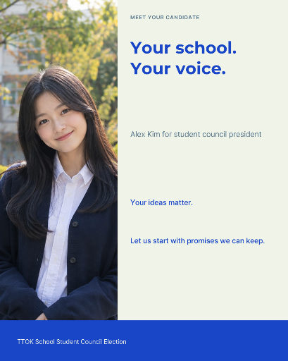Student council candidate introduction