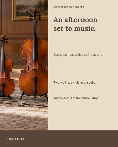 Afternoon string quartet concert