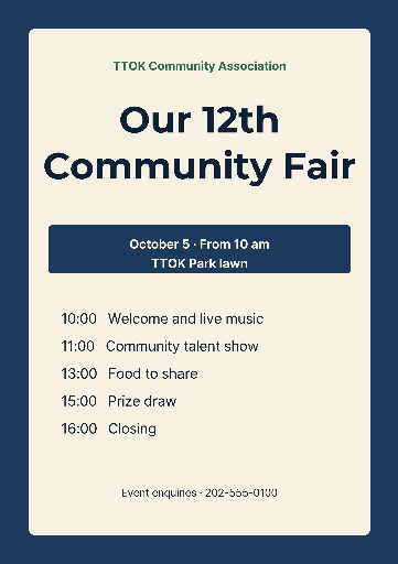 Community fair poster